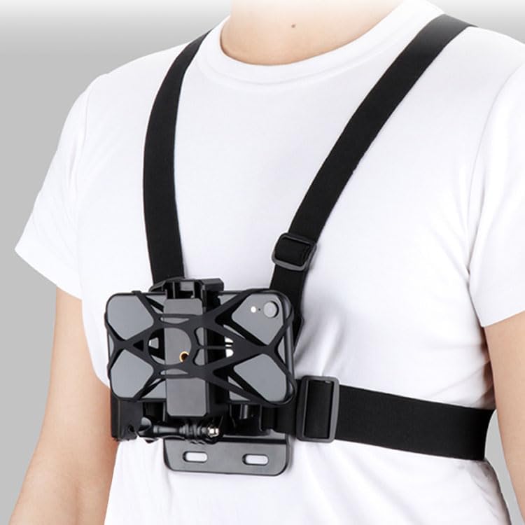 Reflex Camera Video Recording Chest Harness Strap compatible with Go Pro Hero 13-3, D J I Osmo Action - Hands-Free Filming for Sports and Adventures - Black - Image 5